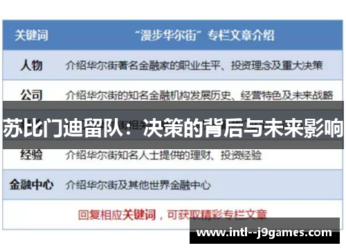 苏比门迪留队：决策的背后与未来影响